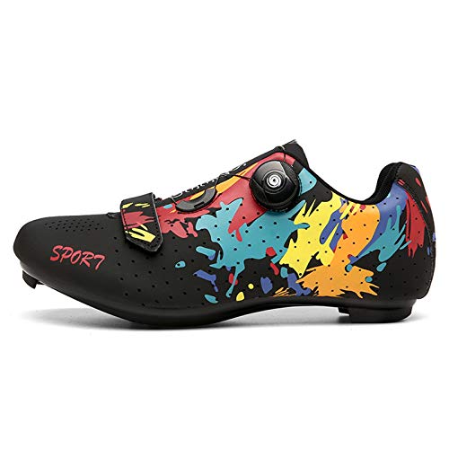 Zapatillas de Ciclismo para Hombres Mujer Zapatillas Ciclismo Carretera Zapatillas de Bicicleta de Carretera Antideslizantes Respirables Calzado de Ciclismo