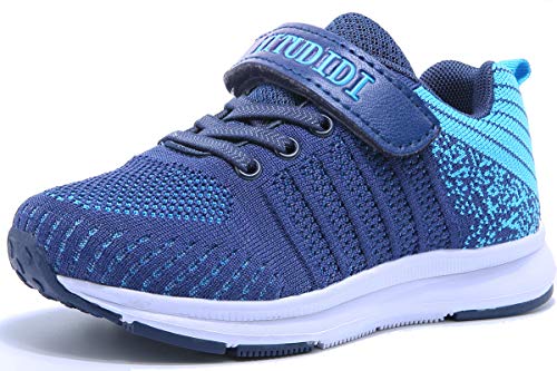 Zapatillas de Correr Niños Velcro Zapatillas Niños de Deporte Niña Niño Zapatillas de Gimnasia Tenis Trotar Runners Trainers Running Atletismo Zapatillas Zapatos Deportivas Azul 29 EU