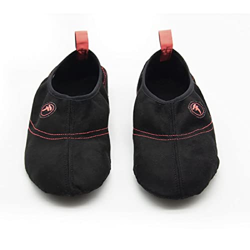 Zapatillas para Tatami. Calzado para la práctica de Artes Marciales, y Todos Aquellos Deportes Que se practican a pies Descalzos. (Negro y Rosa, Numeric_34)