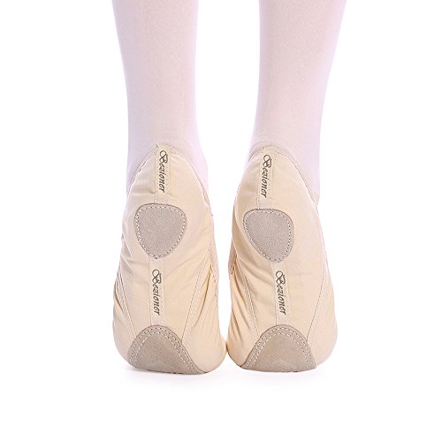 Zapatos de ballet tallas 25 - 44, 16 - 28 cm, rosa vivo, para el gimnasio o yoga, (rosa claro), EU35