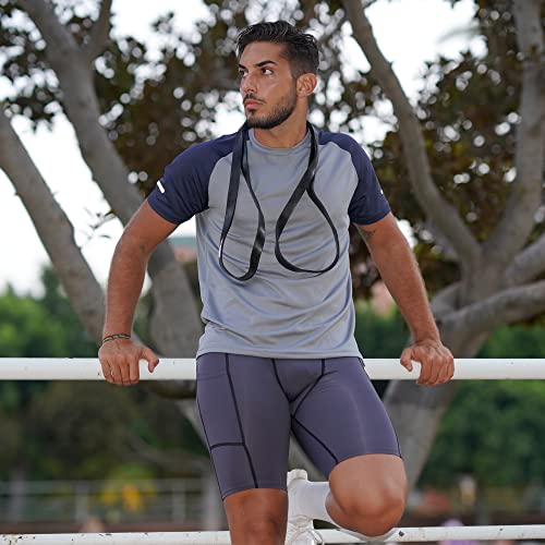 ZENGVEE Pantalones Cortos Hombre Deporte Mallas Cortas Hombre Running Correr Entrenamiento mayas Deportivas Hombre(3Gray-M)