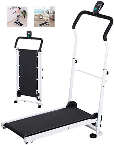 ZGQ Mini Cinta mecánica y la Oficina, Cinta de Correr, Peso pérdida Manta Mat LCD Plegable rodando Entrenamiento físico aeróbico en el presupuesto Gimnasio Inclinación, Equipo de Gimnasio en casa