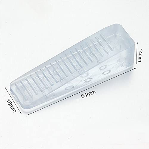 Zhioudz 4 Pcs Topes para Puertas,Cuña Puerta,Retenedor Puertas,Tope de Puerta para Suelo,Antideslizante Protección de Pared y Muebles Adecuado,para Cualquier Puerta(Transparente)