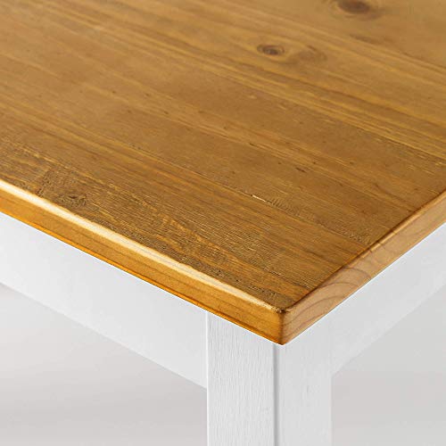 ZINUS Banco de madera Becky de 92 cm, Banco de comedor de madera maciza estilo casa de campo, Montaje sencillo