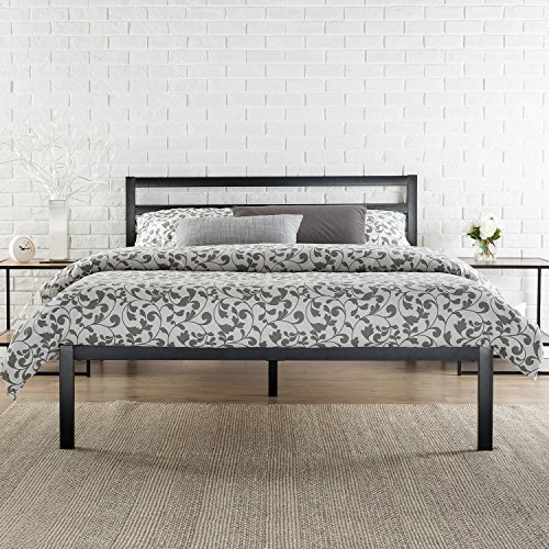 Zinus Cama de plataforma metálica Mia Modern Studio 1500H de 35,5 cm, Base para colchón, Sin necesidad de usar un somier, Sólido soporte de listones de madera, Fácil montaje, 90 x 190 cm