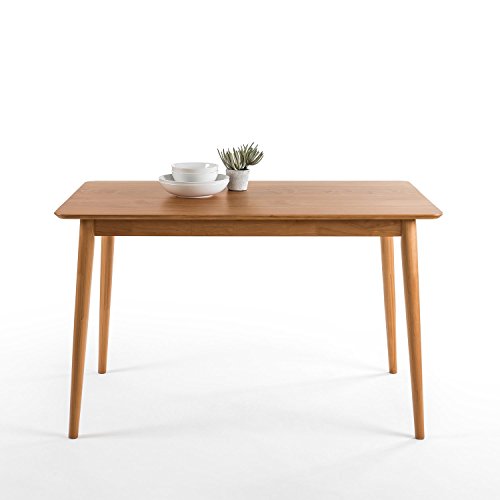 ZINUS Jen Mesa de comedor de madera de 120 cm | Mesa de cocina de madera maciza | Montaje sencillo, natural