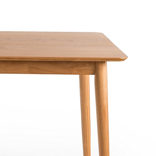 ZINUS Jen Mesa de comedor de madera de 120 cm | Mesa de cocina de madera maciza | Montaje sencillo, natural