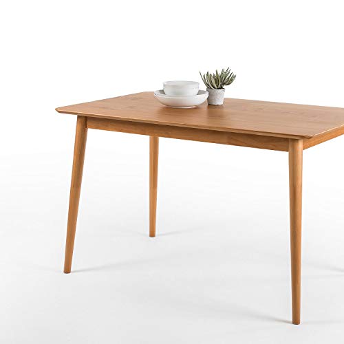 ZINUS Jen Mesa de comedor de madera de 120 cm | Mesa de cocina de madera maciza | Montaje sencillo, natural