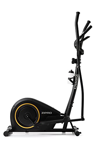 ZIPRO Bicicleta elíptica para Casa BURN GOLD, entrenador eliptico, LCD Pantalla, sensores de pulso, ajuste de resistencia, 120kg, Negro (5944585)