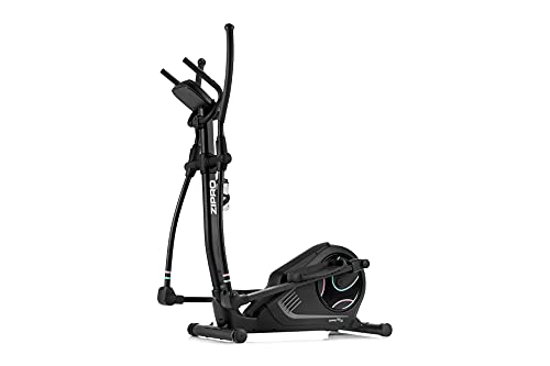 ZIPRO Bicicleta elíptica para Casa HEAT WM, entrenador eliptico, LCD Pantalla, sensores de pulso, ajuste de resistencia, aplicación iConsole + Kinomap, USB, Bluetooth, 150kg, Negro (6299210)