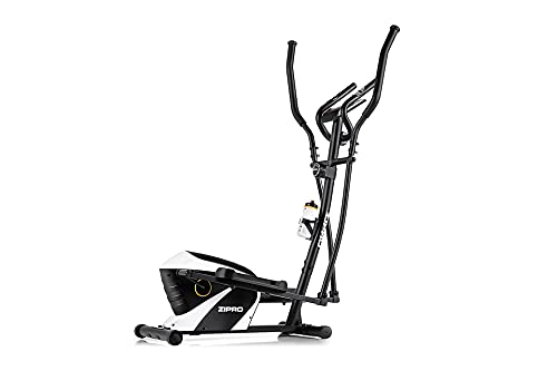 ZIPRO Bicicleta elíptica para Casa Shox RS, Entrenador eliptico, LCD Pantalla, sensores de Pulso, Ajuste de Resistencia, 120kg