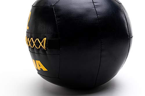 ZIVA Performance Wall Ball 8 Kg Bola de Pared, Unisex Adulto, Negro/Amarillo, Talla única