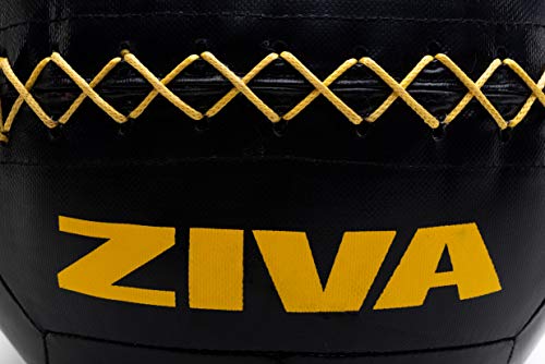 ZIVA Performance Wall Ball 8 Kg Bola de Pared, Unisex Adulto, Negro/Amarillo, Talla única