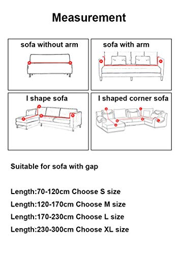 ZIXING Fashion Jacquard Funda de sofáuniversal Color sólido de 1/2/3 plazas con Falda Antideslizante Lavable Cubierta del sofá 6 S/70 * 120cm