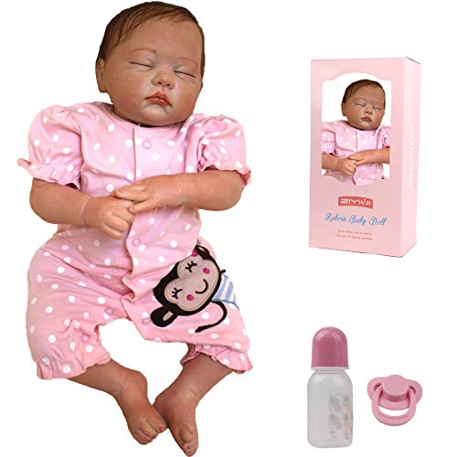 ZIYIUI Muñeca Bebé Reborn Niñas 20 Pulgadas 50 cm Silicona Suave Vinilo Vida Real Realista Hecha a Mano Reborn Niña Chupete Chicas durmiendo Regalos de Cumpleanos Reborn Toddler