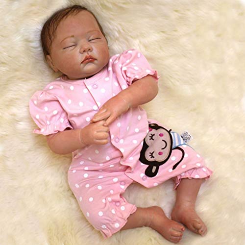 ZIYIUI Muñeca Bebé Reborn Niñas 20 Pulgadas 50 cm Silicona Suave Vinilo Vida Real Realista Hecha a Mano Reborn Niña Chupete Chicas durmiendo Regalos de Cumpleanos Reborn Toddler