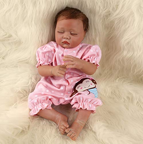 ZIYIUI Muñeca Bebé Reborn Niñas 20 Pulgadas 50 cm Silicona Suave Vinilo Vida Real Realista Hecha a Mano Reborn Niña Chupete Chicas durmiendo Regalos de Cumpleanos Reborn Toddler