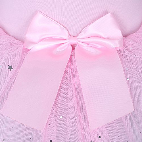 ZNYUNE Niña Tutu Vestido de Ballet Danza Clásico 184 Rosa M para 3-4 años