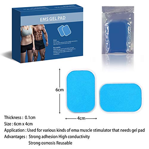 zociko EMS Gel Pads para Electroestimulador Muscular, EMS Gel Hojas para Estimulador Muscular Abdominales, Masajeador Eléctrico Cinturó Repuesto de Repuesto Accesorios 32 Piezas