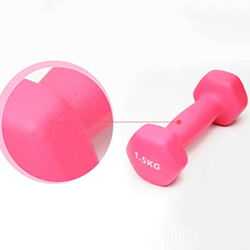 Zoey's store Pesas de una sola mano de 0,5 kg/1 kg/1,5 kg Pesas de una sola mano Pesas de ejercicio en el hogar Fitness muscular, mancuernas de neopreno para hombres, señoras y niños, 1 x 1,5 kg