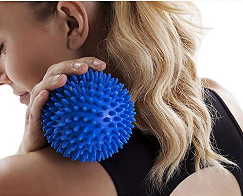 Zsh - Bola de masaje con forma de espina para entrenamiento de erizo, bola de masaje de palma, masaje muscular, relajación muscular, yoga, fascia, 7,5 cm, B