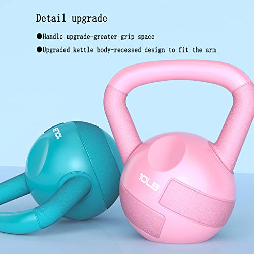 ZXQZ Pesa de Gimnasia Pesas Kettlebell con Parte Superior Curva, con Asas de Fácil Agarre, Equipo de Gimnasio Ergonómico, para Fitness, Gimnasia, Ejercicio Mancuerna pequeña (Color : Style2)