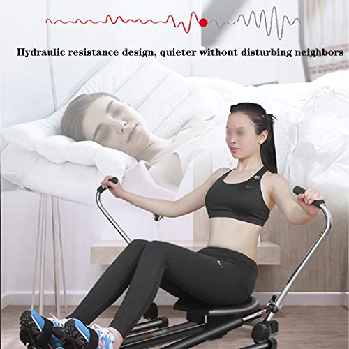 ZYCSKTL Rowing Machine Máquina Remo Fitness Plegable,Máquina De Remo Hidráulica Silenciosa para El Hogar, Máquina De Remo Plegable Scull, Equipo De Gimnasia con Una Carga De 120 Kg