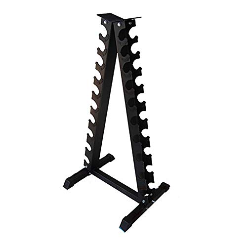 ZZRS Mancuerna de Almacenamiento en Rack, 10 Pares for Uso doméstico, Pesa Rack de Mancuernas hexagonales, A-Frame mancuerna Rack (Color : Black)