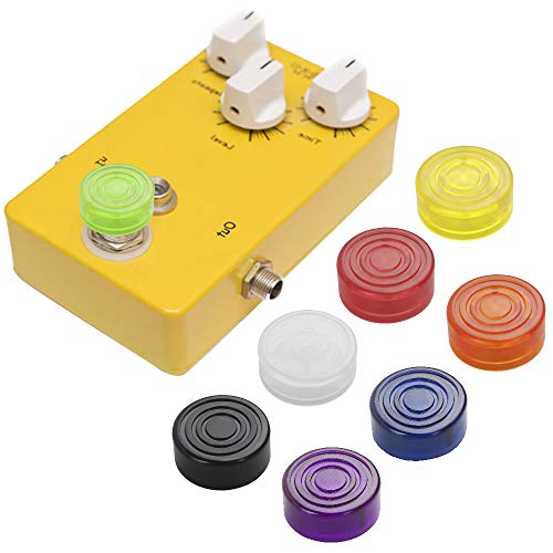 16pcs Guitarra Efecto Pedal Topper para Efectos de Distorsión, Tapa de Uñas de Plástico para Guitarra Efecto Pedal, Protector para Pedal de Distorsión para Bajo de Guitarra(8 colores)