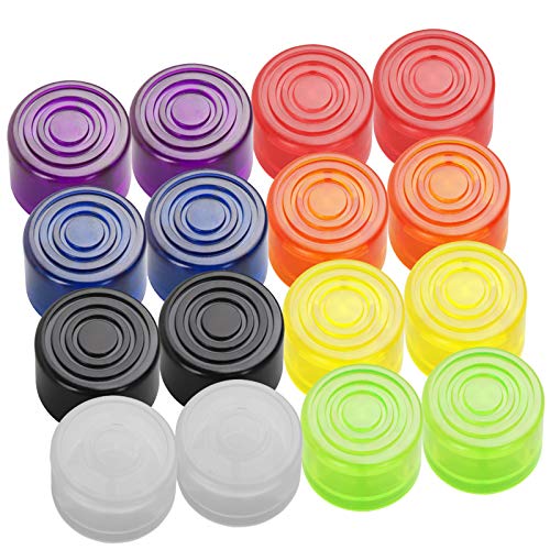 16pcs Guitarra Efecto Pedal Topper para Efectos de Distorsión, Tapa de Uñas de Plástico para Guitarra Efecto Pedal, Protector para Pedal de Distorsión para Bajo de Guitarra(8 colores)