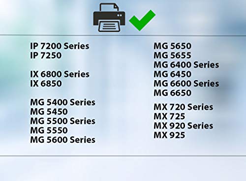 40 Cartuchos de Tinta con viruta Compatible con Canon PGI-550 CLI-551 para Pixma IP7250 IX6850 MG5450 MG5550 MG5650 MG5655 MG6450 MG6650 MX725 MX925