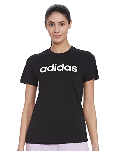 adidas GL0769 W Lin T T-Shirt Womens Black/White M