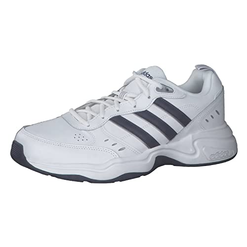 Adidas Strutter, Zapatillas Deportivas Fitness y Ejercicio Hombre, Blanc Bleu Foncã Argent Mat, 45 1/3 EU