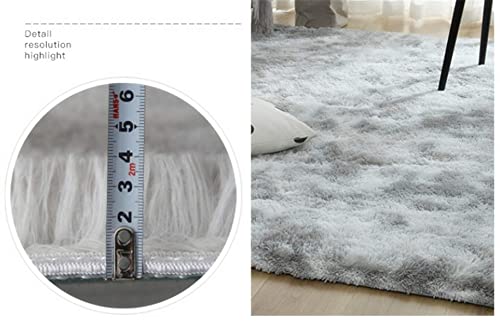 Alfombras de Interior Modernas Ultra Suaves LYKEJI, alfombras mullidas para Sala de Estar, adecuadas para el Dormitorio de los niños, decoración del hogar, alfombras de guardería (Gris, 80 x 120 cm)