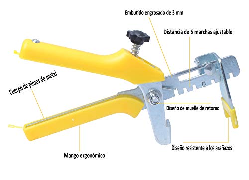 Alicates de suelo Sistema de Nivelación del Localizador de Azulejos, Herramienta de Mano Poweka para Baldosas de Suelo y Azulejos de Pared