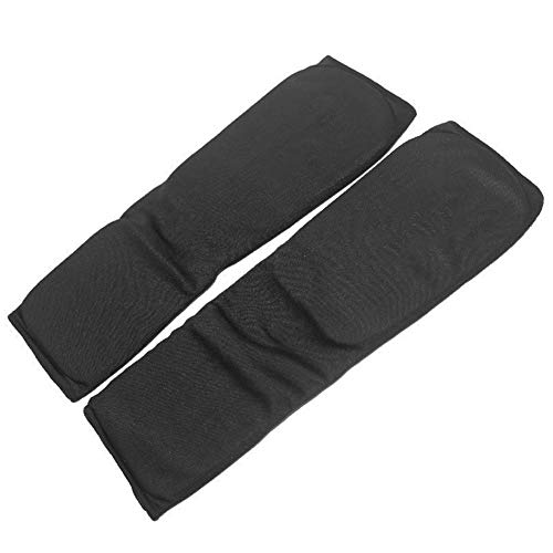 Alomejor Espinilleras de 2 Piezas para Entrenamiento de Kickboxing Gran Equipo de protección para Artes Marciales Karate de Combate(M-Negro)