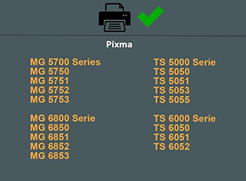 Amaprint 5 XL Cartuchos Compatible con Canon PGI 570 PGBK Negro para Pixma MG5700 MG5750 MG5751 MG6800 MG6850 MG7750 TS5000 TS5050 TS5055 TS6050 TS8050 TS9050 TS9055