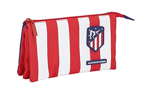 Atletico de Madrid Estuche, Niños Unisex, Rojo, Blanco Y Azul, Talla Única