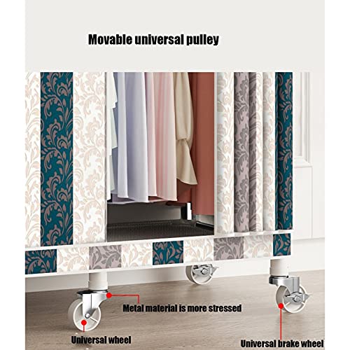 AWSAD Armario Modular Se Puede Mover Balda Armario Lavable Resistente A Tirones con Polea Cremallera Completamente Cerrada Usado para Habitación De Alquiler Cuarto (Color : 102X170X45cm A)