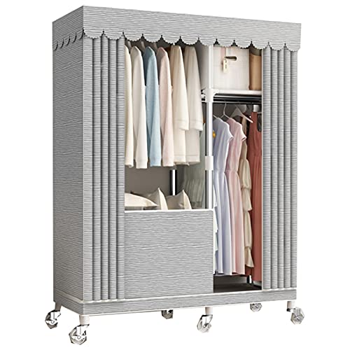 AWSAD Armario Modular Se Puede Mover Balda Armario Lavable Resistente A Tirones con Polea Cremallera Completamente Cerrada Usado para Habitación De Alquiler Cuarto (Color : 102X170X45cm A)