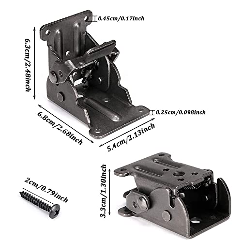 Bisagras Plegables Autoblocante 90 Grados, 4 Piezas Soporte de Estante Plegable, Soporte de Bisagra de Estante Plegable, Soporte Bisagra para Estante Plegable, para Banco de Trabajo, Escritorio