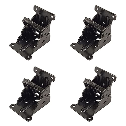 Bisagras Plegables Autoblocante 90 Grados, 4 Piezas Soporte de Estante Plegable, Soporte de Bisagra de Estante Plegable, Soporte Bisagra para Estante Plegable, para Banco de Trabajo, Escritorio