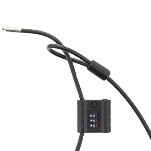 BURG-WÄCHTER Candado de cable con cerradura de combinación, Candado cuerda para bicicleta, Moto, Patinete eléctrico, Muebles de jardín, 725 300 Snap+Lock, Negro, 3 m