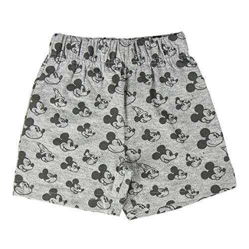 Cerdá Conjunto Bebe Niño Verano de Mickey Mouse Disney-12 Polo Algodon Juego de pantalones cortos, Gris, 12 meses Unisex bebé