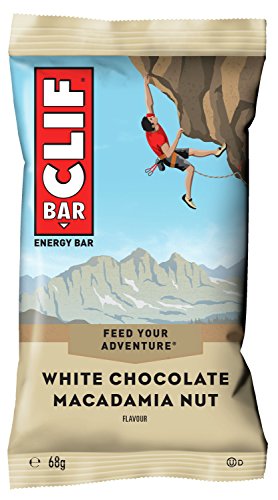 CLIF Bar Barrita energética de avena con chocolate blanco y nuez de Macadamia - Paquete de 12 x 68 gr - Total: 816 gr