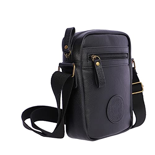 Coronel Tapiocca Mano para Hombre, Bolso Bandolera, Negro, Normal