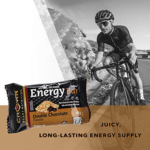 Crown Sport Nutrition Barritas Energéticas 12 unidades - Ciclismo Running Deporte Entreno Larga Duración Carbohidratos lento y rápido