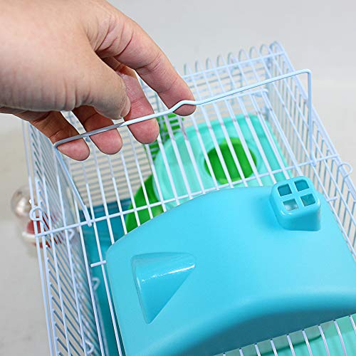 DI ZE LIN PET HOME S.L DZL® Jaula para Hamster 27 * 21 * 25cm jaulas Hamsters pequeña Bebedero comedero y Escalera Comida incluidos Color Aleatorio