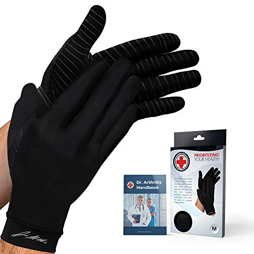 Dr. Arthritis - Guantes de compresión - Reforzados con cobre - Producto desarrollado por médicos - S