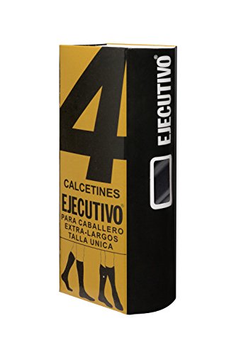 EJECUTIVO Calcetines Largos. Pack de 6 pares. Talla Unica. Color NEGRO